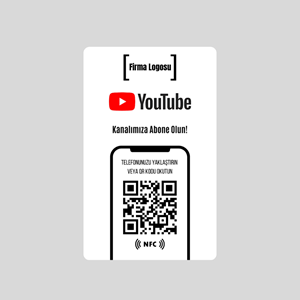NFC ve QR Kodlu Youtube Takip Kartı
