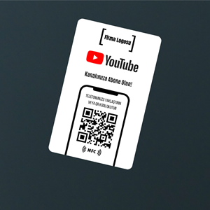 NFC ve QR Kodlu Youtube Takip Kartı