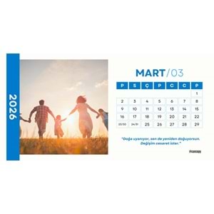 Kişiye Özel Ekonomik Takvim ( 18cm x 9cm ) 13 adet