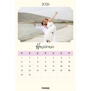 Kişiye Özel Takvim ( 10cm x 15cm ) 12 adet ekonomik