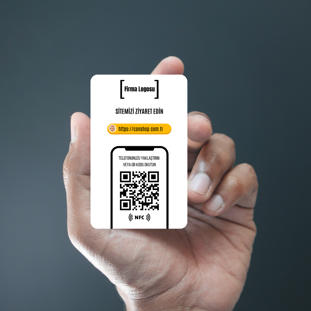 NFC ve QR Kodlu sitenize yönlendirme kartı
