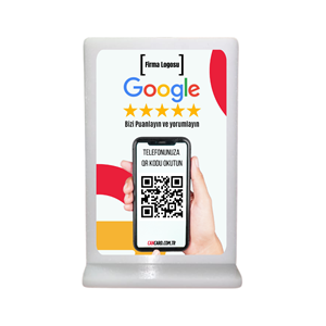 QR Kodlu google Yorum ve Puanlama standı