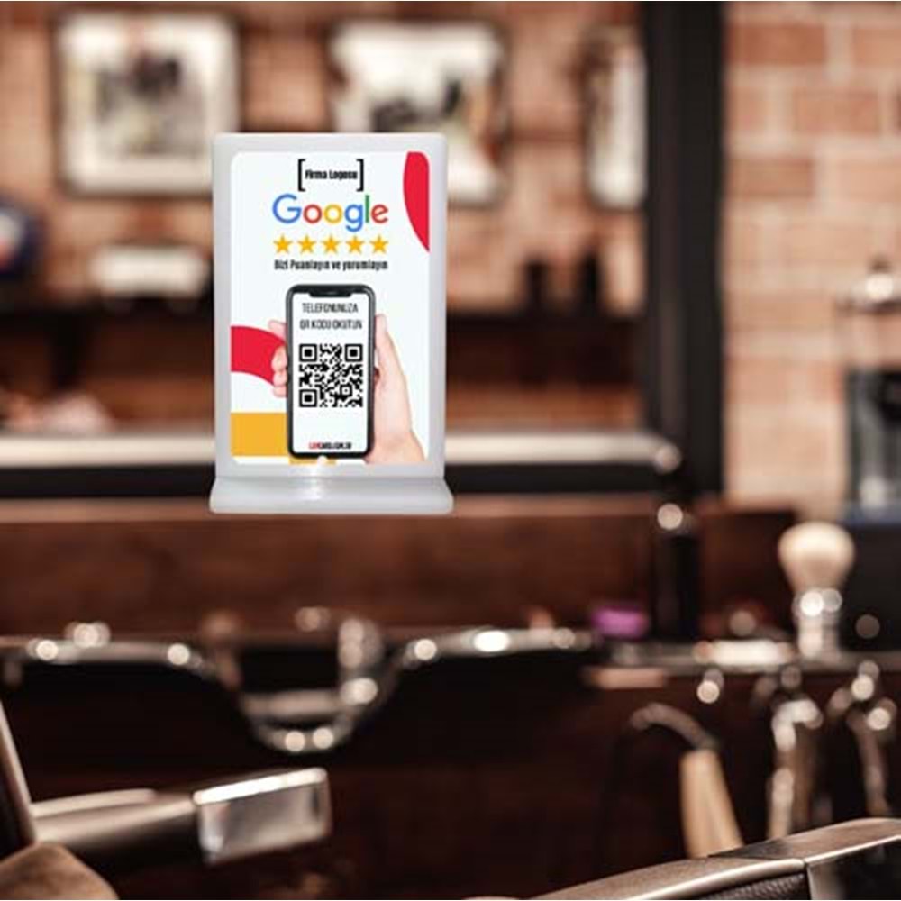 QR Kodlu google Yorum ve Puanlama standı