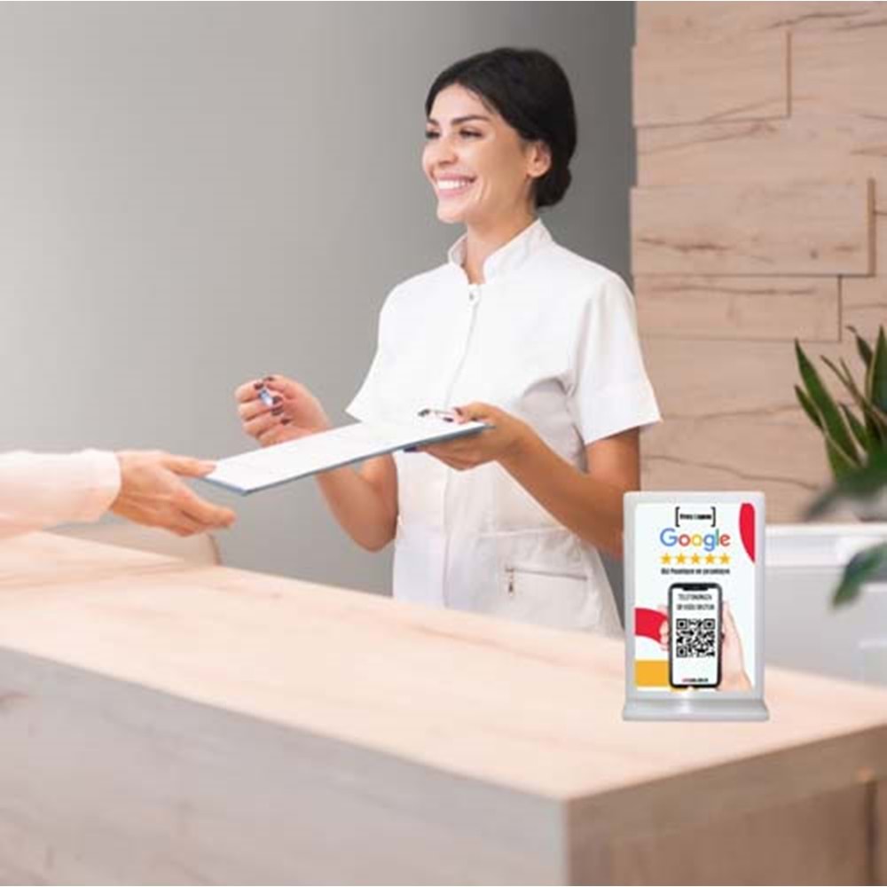 QR Kodlu google Yorum ve Puanlama standı