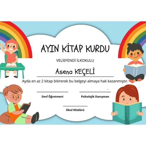 ayın kitap kurdu ( A4 - 120 gr )