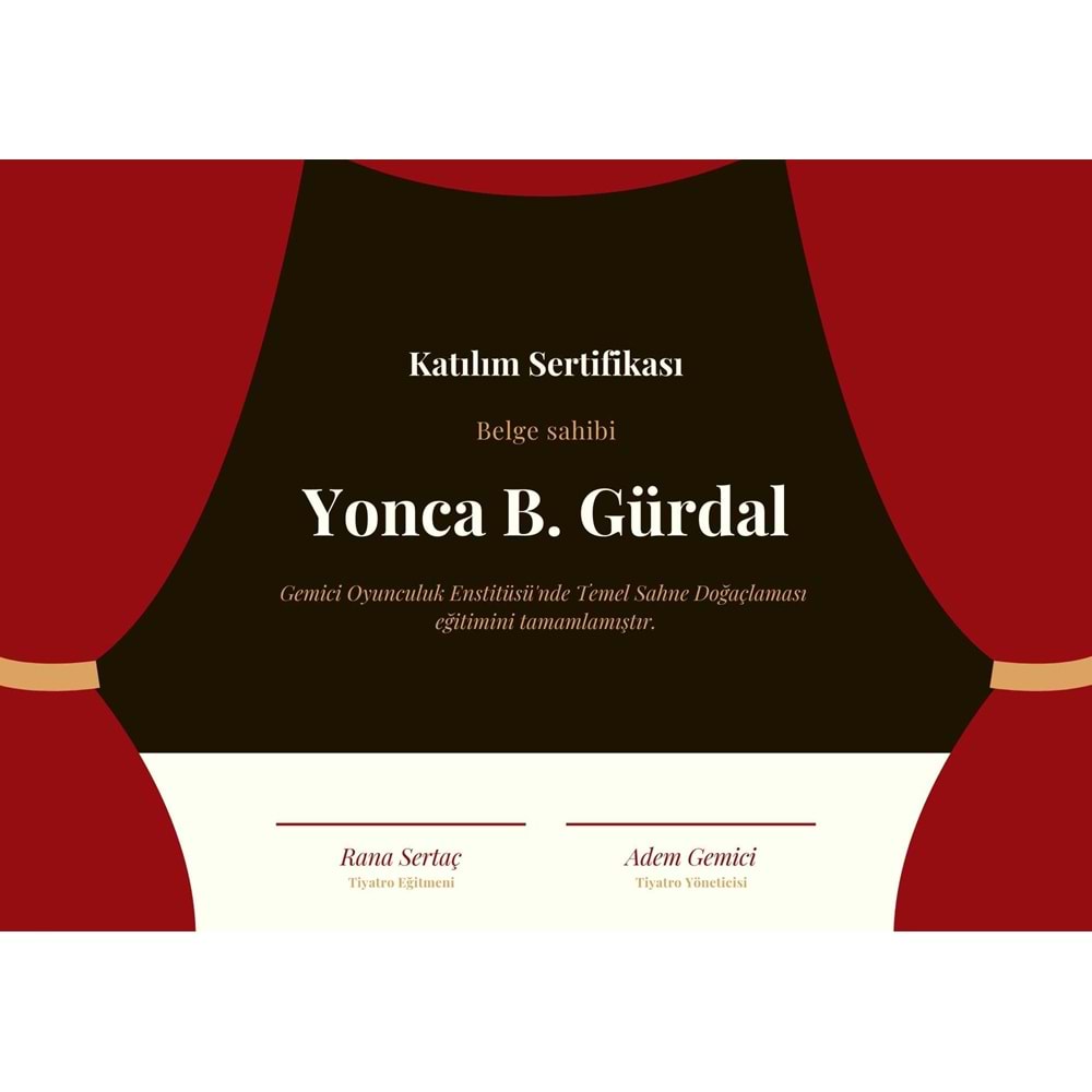 Lacivert Altın Zarif Kurdele Başarı Sertifikası ( A4 - 300 gr )