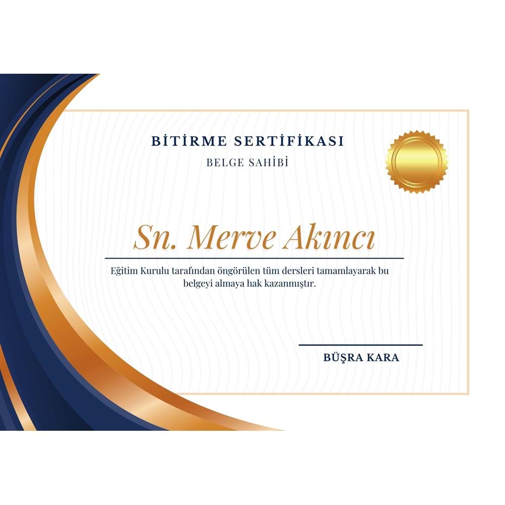 Sertifika 3 ( A4 - 300 gr )