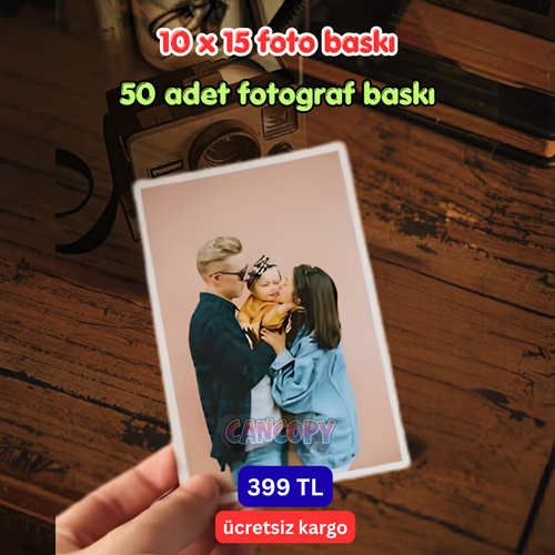 50 Adet 10x15 cm Premium Fotoğraf Baskı Seti - Parlak Fotoğraf Kağıdı