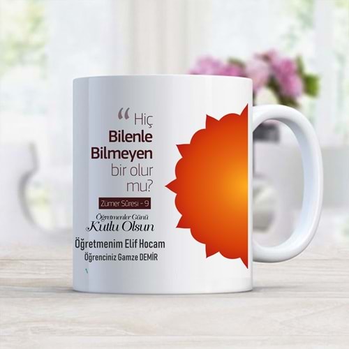 Kişiye Özel Hediye Öğretmenler Günü Kupa Bardak #14