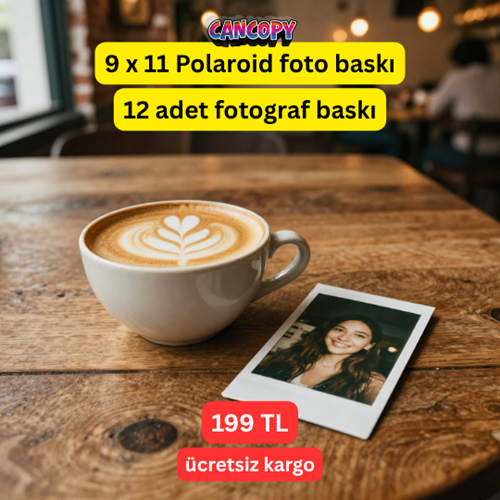 Cancopy 12 Adet Polaroid Fotoğraf Baskı Seti 9x11 cm - Ücretsiz Kargo
