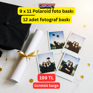 Cancopy 12 Adet Polaroid Fotoğraf Baskı Seti 9x11 cm - Ücretsiz Kargo