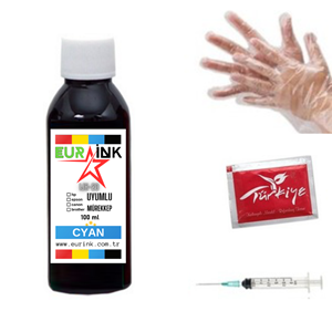 Canon Pixma G3415 Yazıcı Uyumlu Mürekkep Cyan 100 ml (GI-490)