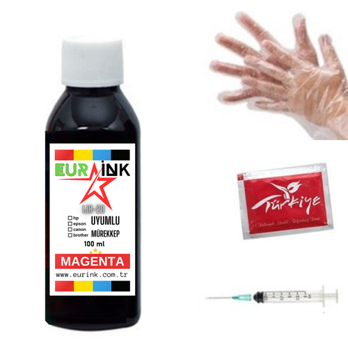 Canon Pixma G1400 Tanklı Yazıcı Uyumlu Mürekkep Magenta 100 ml