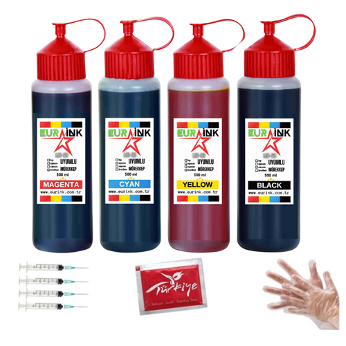 Canon MG2550 Yazıcı Uyumlu Mürekkep Seti 4 x 500 ml (Kartuş no:545-546)