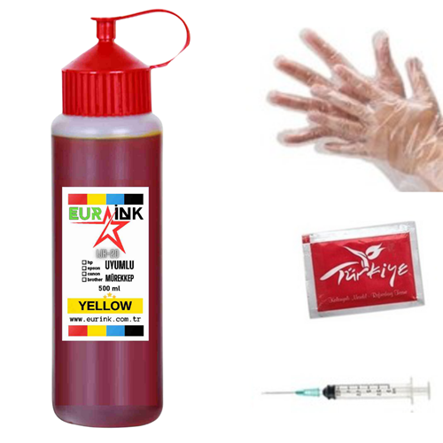 Canon MX495 Yazıcı Uyumlu Mürekkep Yellow 500 ml (Kartuş no:545-546)