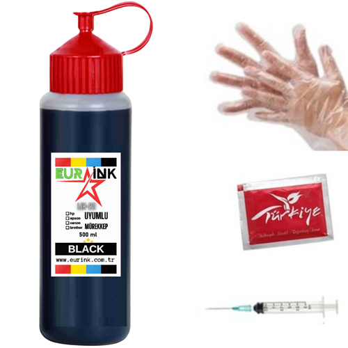 Canon PGI-525BK CLI-526 Uyumlu Mürekkep Siyah 500 ml