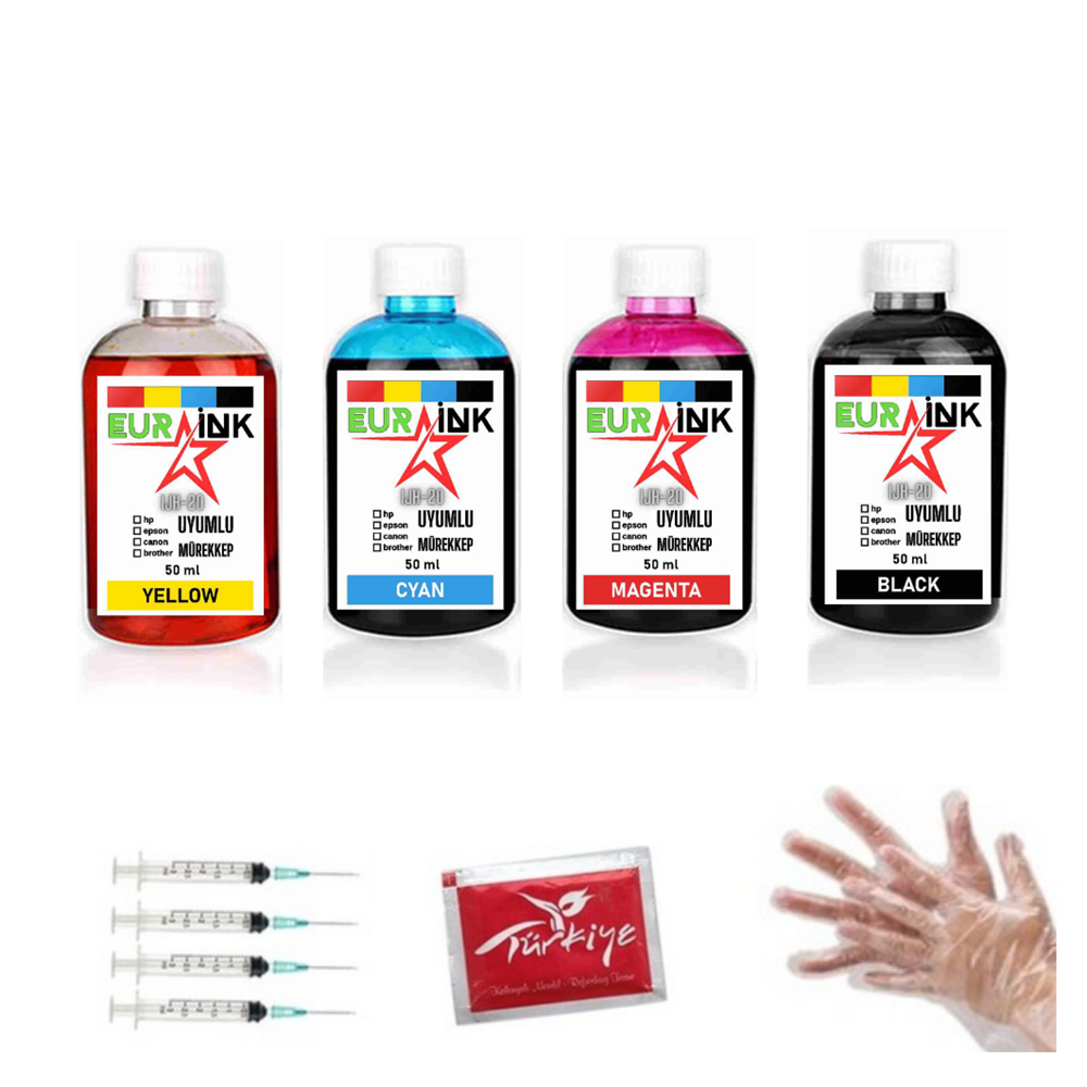 Canon Pixma G2410 Tanklı Yazıcı Uyumlu Mürekkep Seti 4 x 50 ml