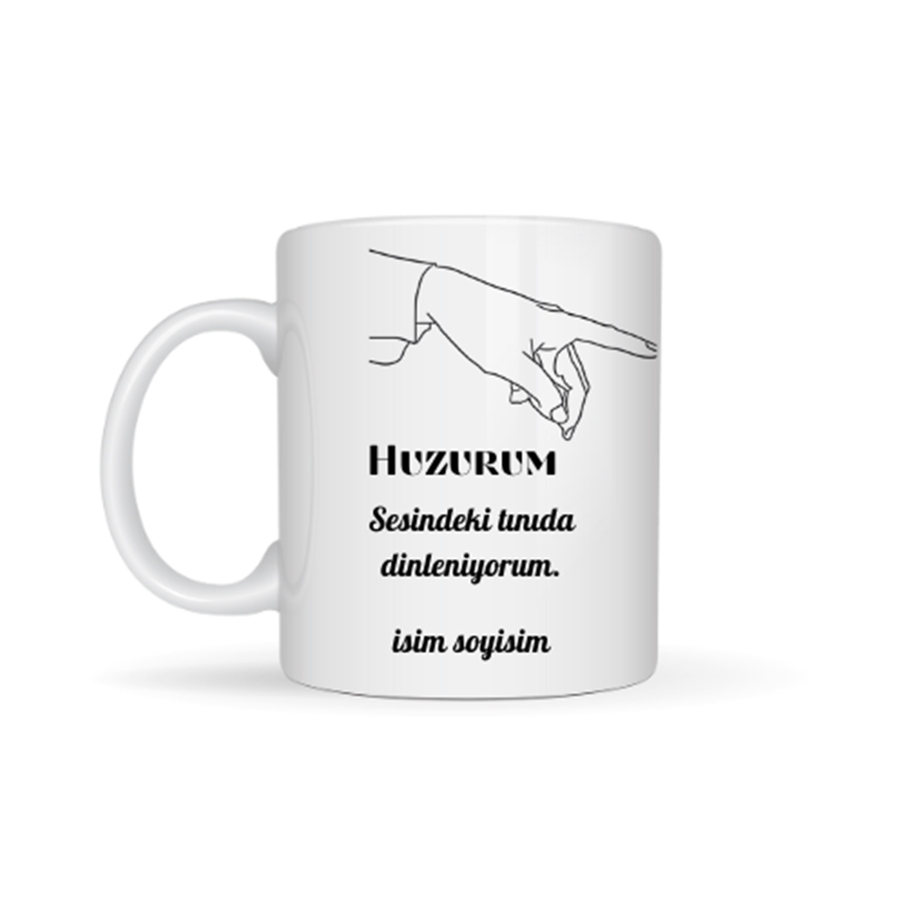 Sevgiliye özel huzurum temalı kupa bardak