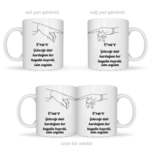 Sevgiliye özel umut temalı kupa bardak