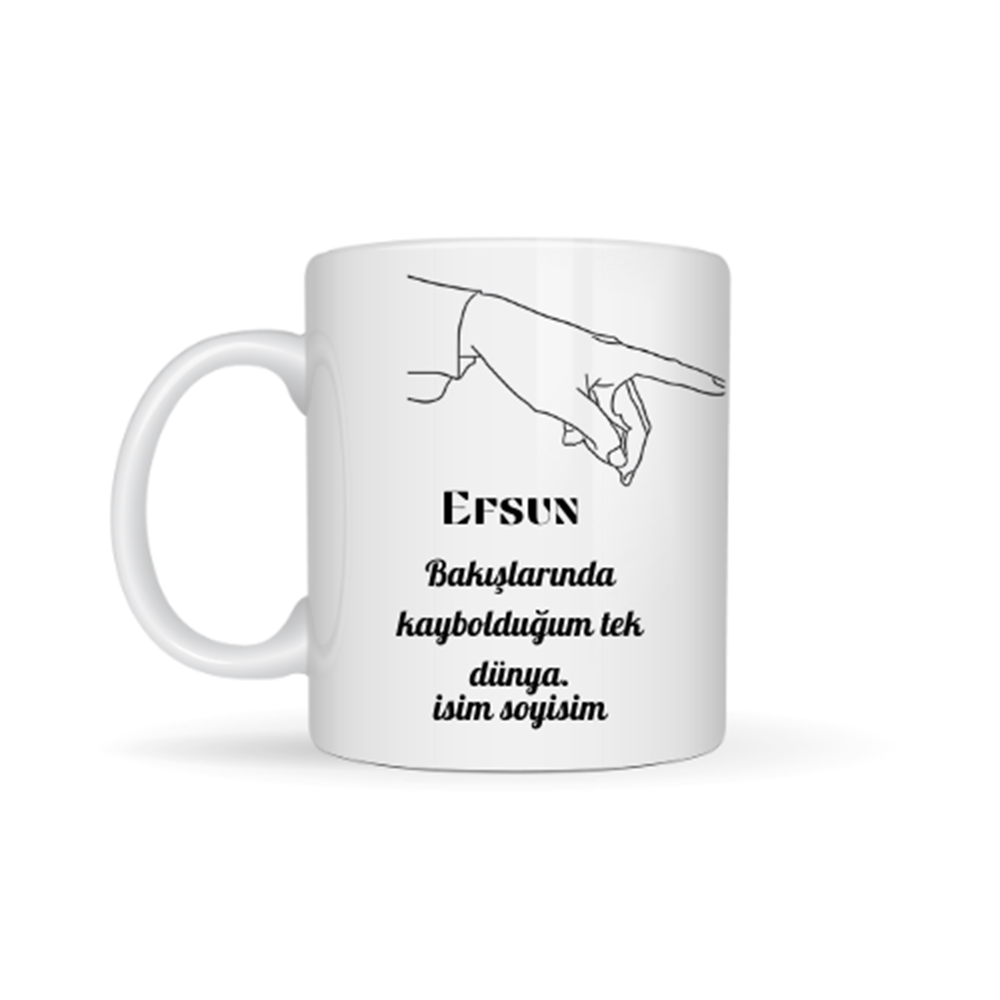 Sevgiliye özel efsun temalı kupa bardak