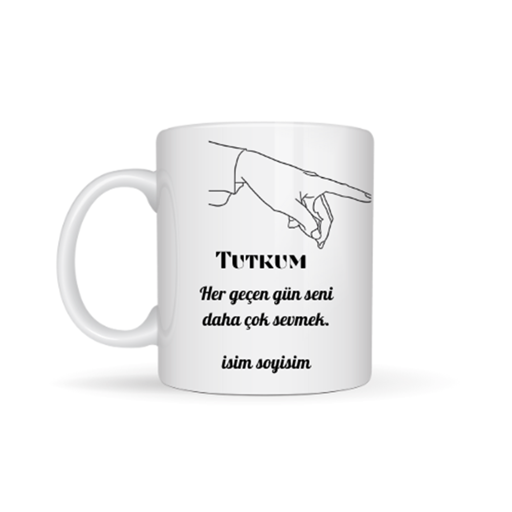 Sevgiliye özel tutkum temalı kupa bardak