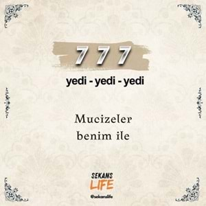 777 Mucizeler Sekansı Anahtarlık M2