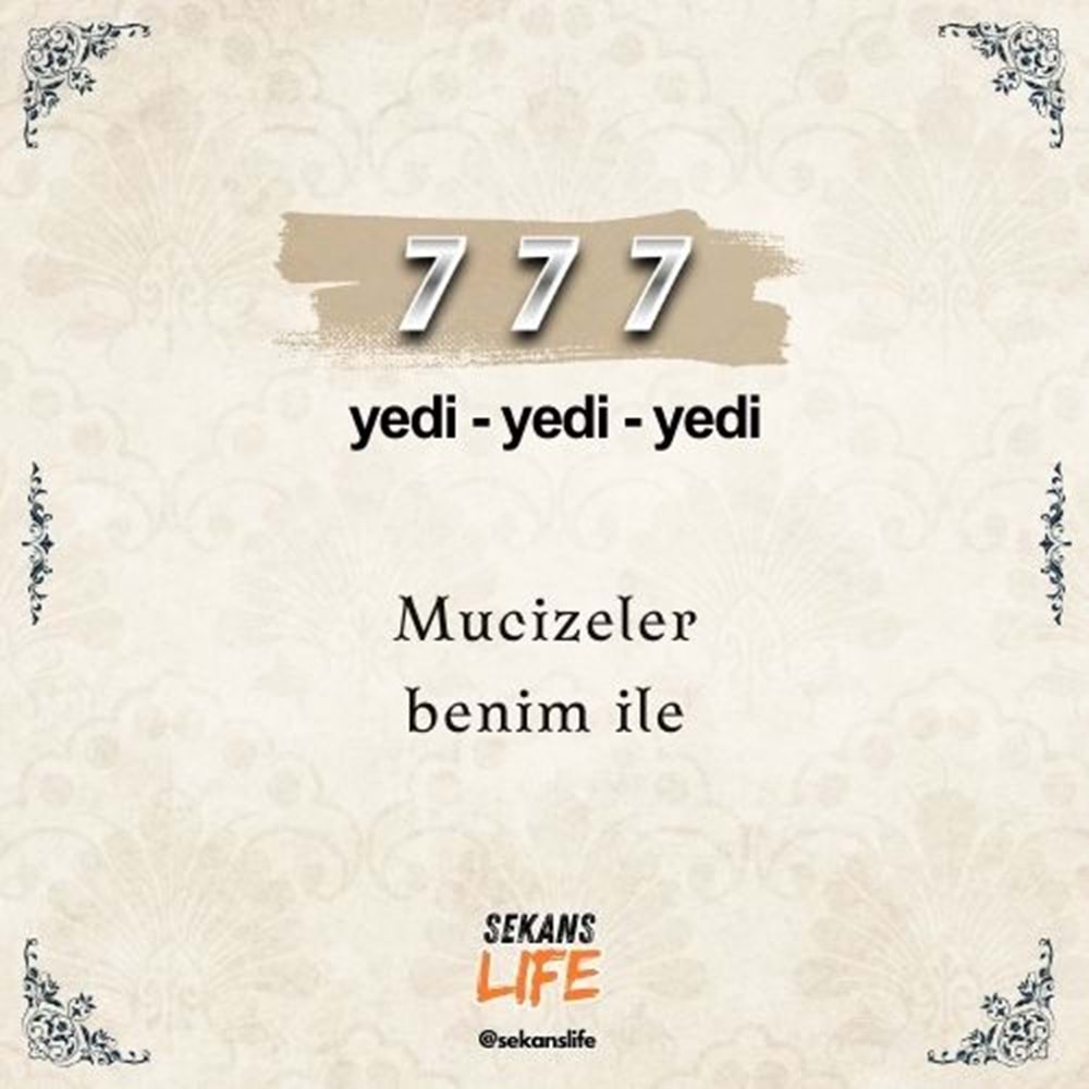 777 Mucizeler Sekansı Anahtarlık M4