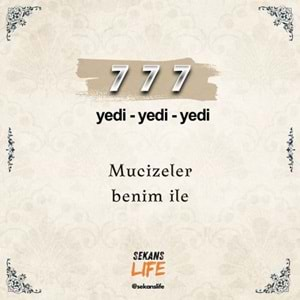 777 Mucizeler Sekansı Anahtarlık M4