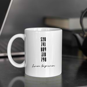 Para Akışı Sayı Sekans kişiye özel kupa bardak