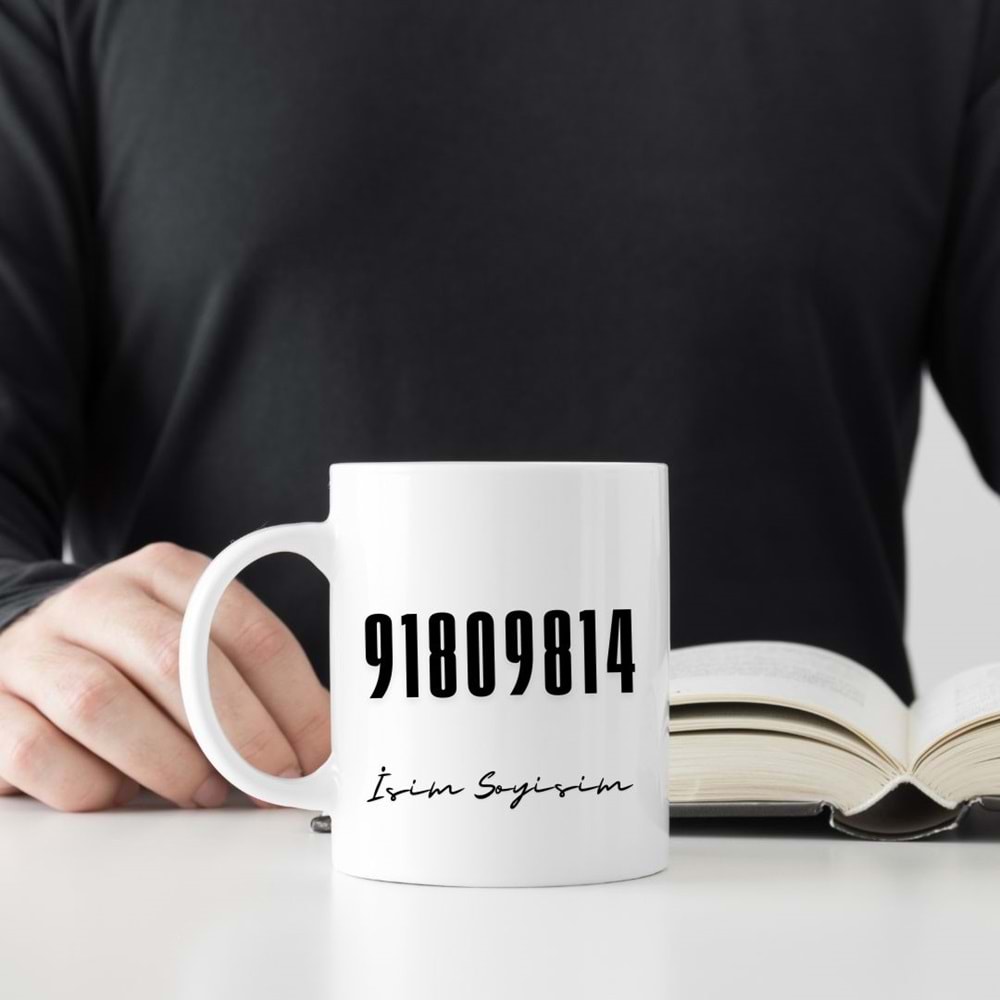 hayat enerjim artıyor Sayı Sekans kişiye özel kupa bardak