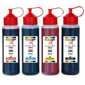 CANON / HP / EPSON UYUMLU 500 ml.X 4 TAKIM GIDA Mürekkebi