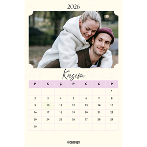 Kişiye Özel Takvim ( 10cm x 15cm ) 12 adet