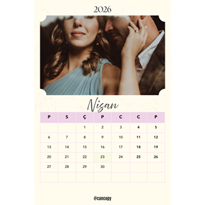 Kişiye Özel Takvim ( 10cm x 15cm ) 12 adet